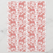 スウェーデンのダーラ・ホース民俗アートのスクラップブック用紙 (裏面)