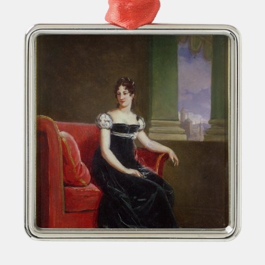 スウェーデンのデジレーのサルビアの女王 メタルオーナメント (正面)