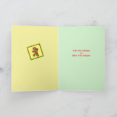 スウェーデンのトムテンまたはエルフのクッキー作りクリスマス カード (内部)