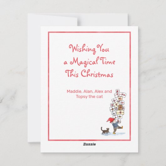 スウェーデンのトムテン クリスマス 水彩画 おとぎの国の住人 ホリデー (裏面)