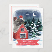 スウェーデンのトムテン クリスマス 水彩画 おとぎの国の住人 ホリデー (正面/裏面)