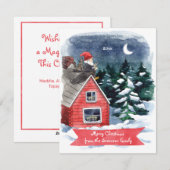 スウェーデンのトムテン クリスマス 水彩画 おとぎの国 (正面/裏面)