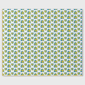 スウェーデンのハートの形の旗 ラッピングペーパー (フラット)