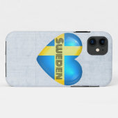 スウェーデンのハートの旗 Case-Mate iPhoneケース (裏面(横))