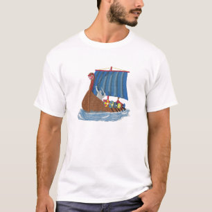 スウェーデンのバイキングの船のスカンジナビア人 Tシャツ