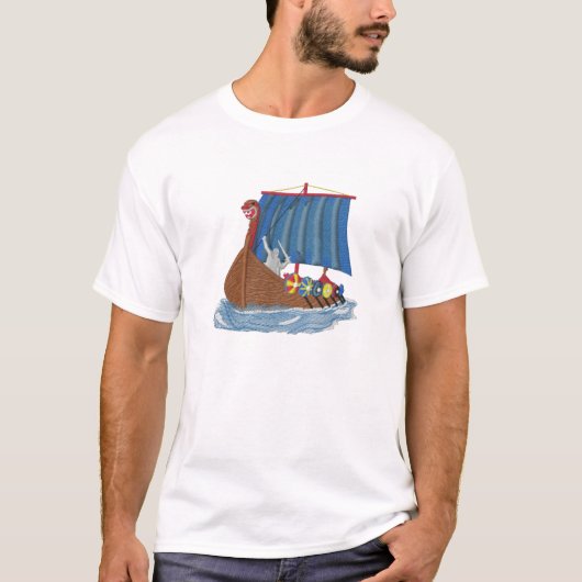 スウェーデンのバイキングの船のスカンジナビア人 Tシャツ (正面)