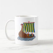 スウェーデンのバイキングの船 コーヒーマグカップ (左)