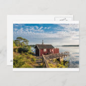 スウェーデンのバルト海沿岸の木製のコテージ ポストカード (正面/裏面)