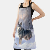 スウェーデンのバルフンドが雪のクリスマスを過ごす エプロン (インサイチュ)