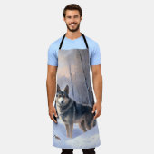 スウェーデンのバルフンドが雪のクリスマスを過ごす エプロン (着用した状態)