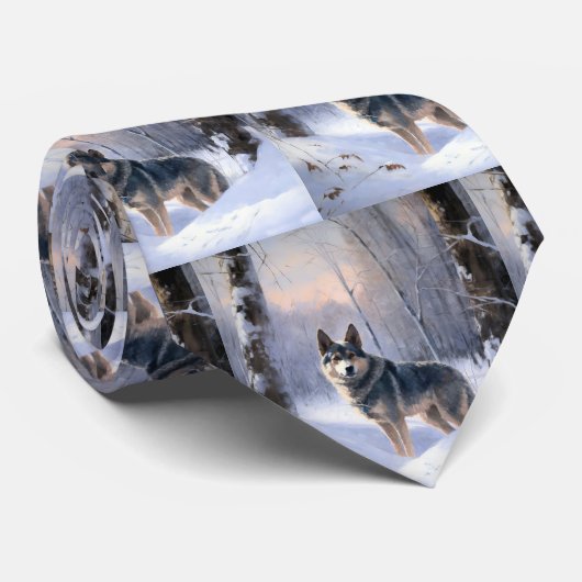 スウェーデンのバルフンドが雪のクリスマスを過ごす ネクタイ (ロール)