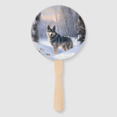 スウェーデンのバルフンドが雪のクリスマスを過ごす ハンドファン (正面)