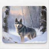 スウェーデンのバルフンドが雪のクリスマスを過ごす マウスパッド (正面)