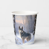 スウェーデンのバルフンドが雪のクリスマスを過ごす 紙コップ (裏面)