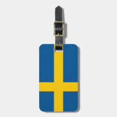 スウェーデンのパーソナライズな荷物のラベルの旗 ラゲッジタグ (正面縦)