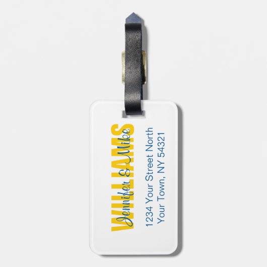 スウェーデンのパーソナライズな荷物のラベルの旗 ラゲッジタグ (裏面縦)