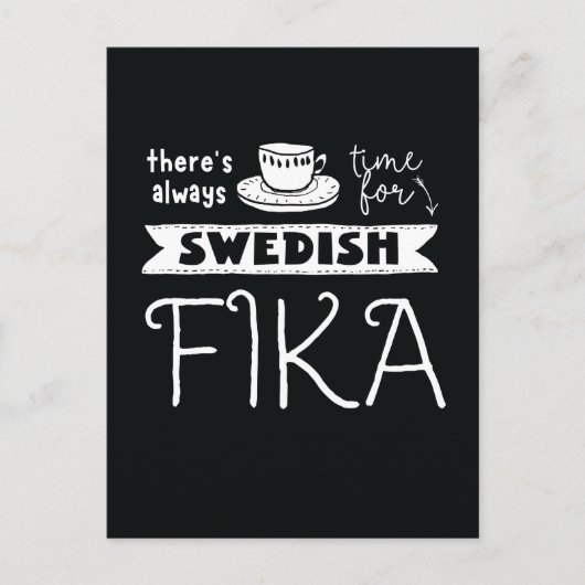 スウェーデンのフィカの常に時間 ポストカード (正面)