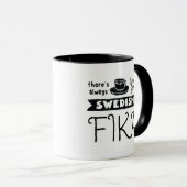 スウェーデンのフィカマグにはいつも時間がある マグカップ (正面右)