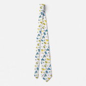 スウェーデンのフォークダラファームアニマルズLブルーとイエロー ネクタイ (裏面)