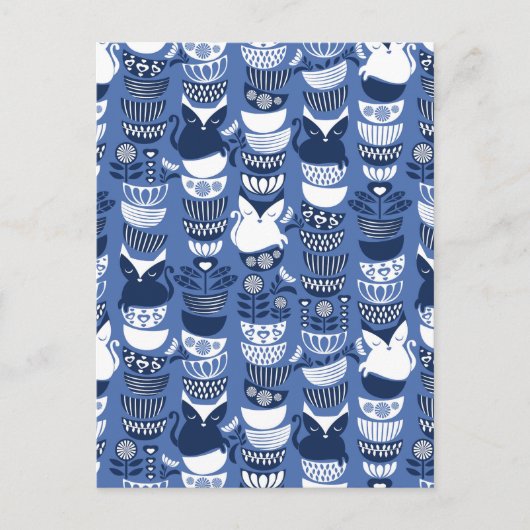 スウェーデンのフォーク猫I ポストカード (正面)