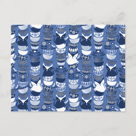 スウェーデンのフォーク猫I ポストカード (正面)