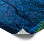 スウェーデンのブナ林の青い霧の朝 ポスター (角)