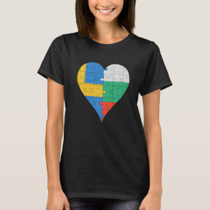 スウェーデンのブルガリア国旗のハート Tシャツ