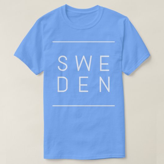 スウェーデンのミニマルデザイン Tシャツ (デザイン正面)