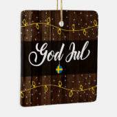 スウェーデンのメリークリスマス、スウェーデンの神7月 セラミックオーナメント (右)