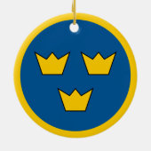 スウェーデンのラウンデル セラミックオーナメント (裏面)