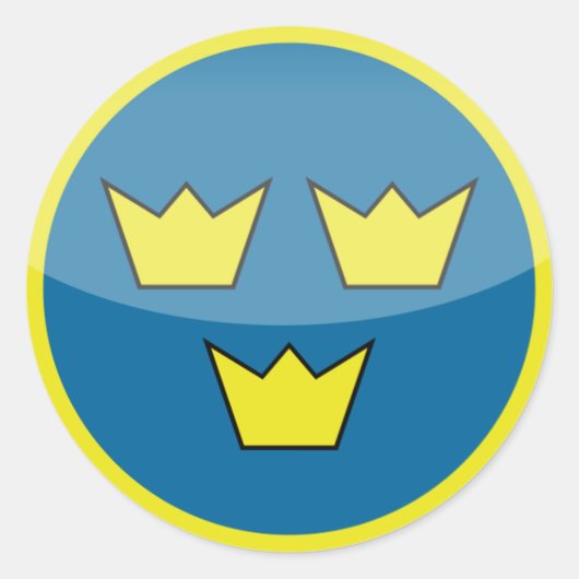 スウェーデンのラウンドデルステッカー ラウンドシール (正面)