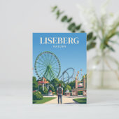 スウェーデンのリーセベリ遊園地 ポストカード (スタンド正面)