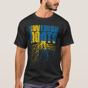 スウェーデンのルーツスウェーデン伝統国旗 Tシャツ