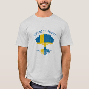 スウェーデンのルーツフラグ Tシャツ