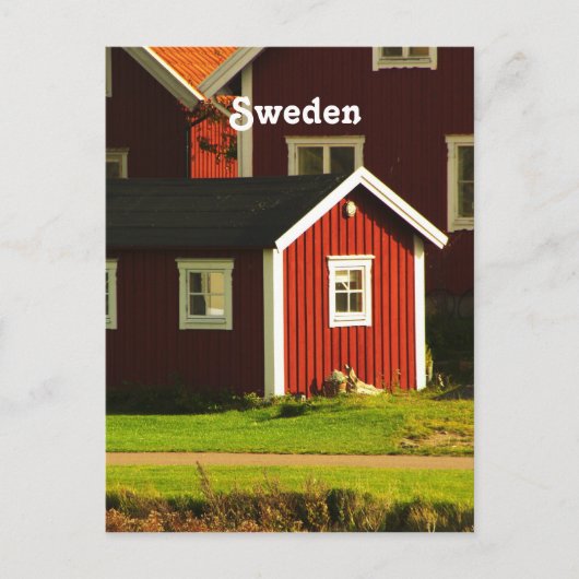 スウェーデンのレッドハウシズ ポストカード (正面)