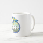 スウェーデンのレトロロゴ コーヒーマグカップ (正面右)