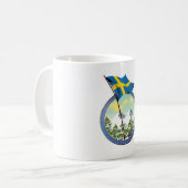 スウェーデンのレトロロゴ コーヒーマグカップ (正面左)