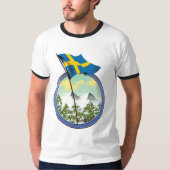 スウェーデンのレトロロゴ Tシャツ (正面)
