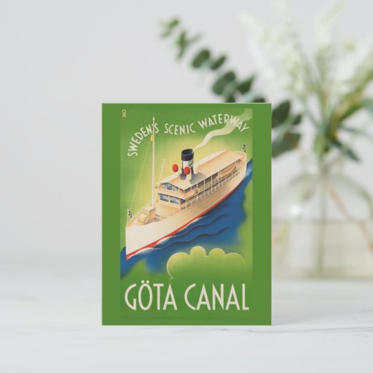 スウェーデンのヴィンテージ旅行郵便はがき ポストカード (スタンド正面)