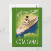 スウェーデンのヴィンテージ旅行郵便はがき ポストカード (正面/裏面)