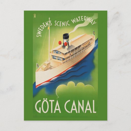 スウェーデンのヴィンテージ旅行郵便はがき ポストカード (正面)