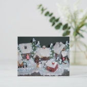 スウェーデンの休日の冬場面 シーズンポストカード (スタンド正面)