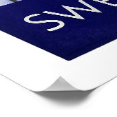 スウェーデンの冬ヴィンテージ旅行 ポスター (角)