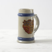 スウェーデンの古代の紋章 ビールジョッキ (正面右)