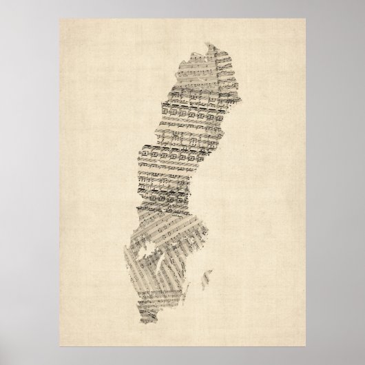 スウェーデンの古楽譜 ポスター (正面)