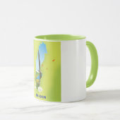 スウェーデンの図解入りの、写真付きの地図ポスター。 マグカップ (正面右)