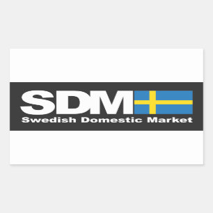 スウェーデンの国内市場のステッカー 長方形シール