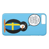 スウェーデンの国旗を話すペンギンさん カスタマイズ Case-Mate iPhoneケース (裏面(横))