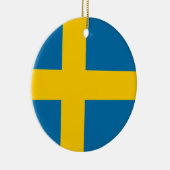 スウェーデンの国旗 セラミックオーナメント (右)