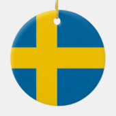 スウェーデンの国旗 セラミックオーナメント (裏面)